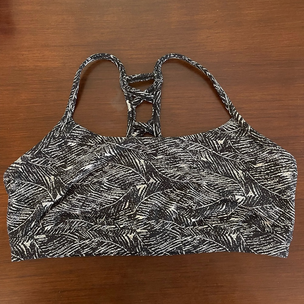 All in Motion Black and White Textured Sports Bra